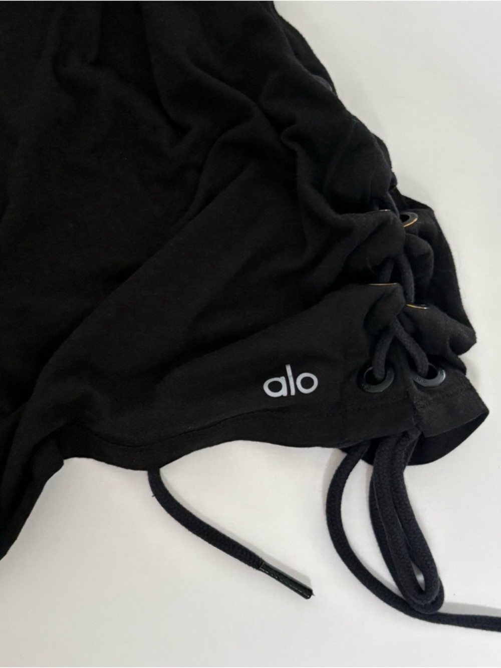 ALO Yoga Kids Black Side-Tie Leggings